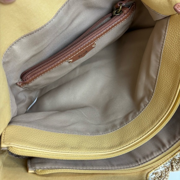The SAK “Sierra” shoulder bag-Buttercup Espadrille leather w/crochet trim - Picture 15 of 16